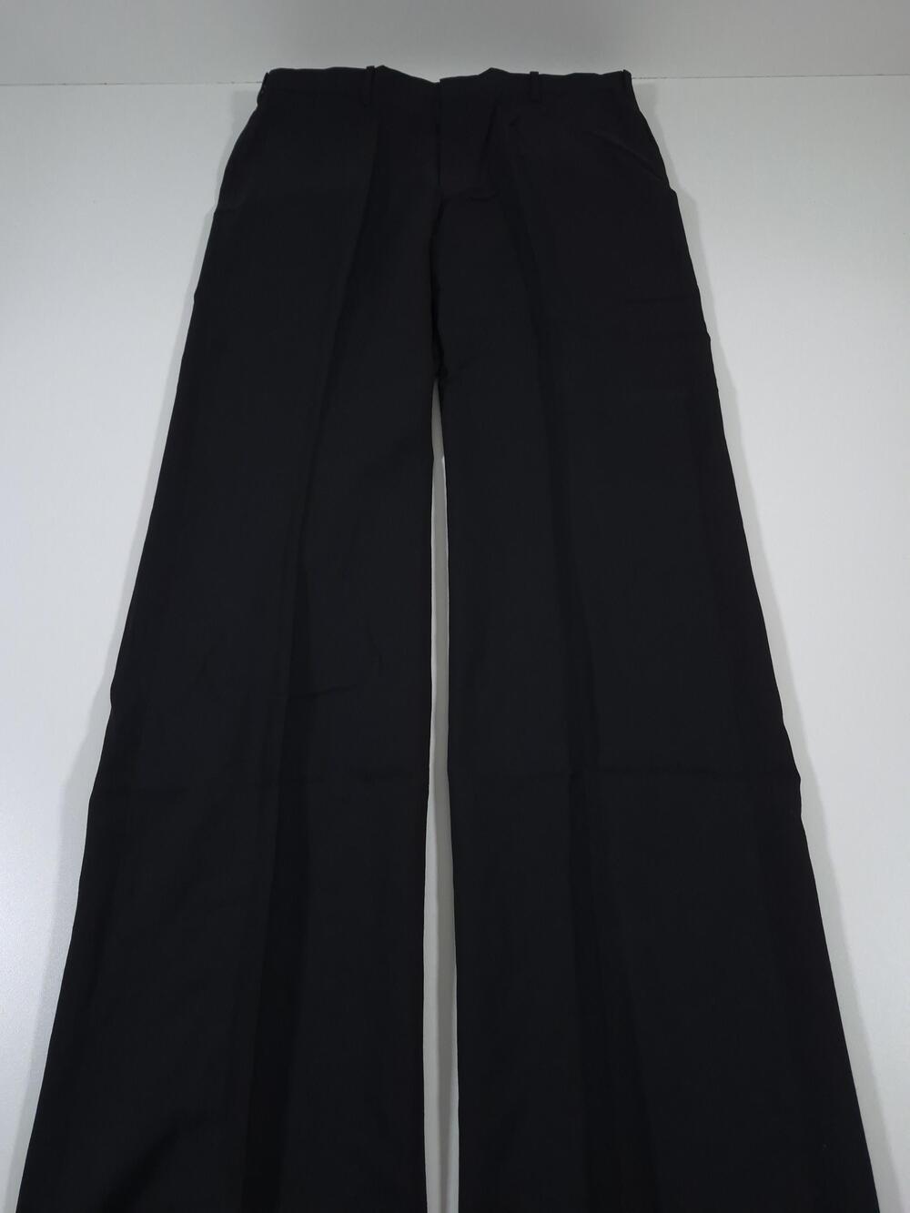 VTG Racquet Club Dress Pants Mens 38x36 Black Wool Flat Front USA Unhemmed NWT